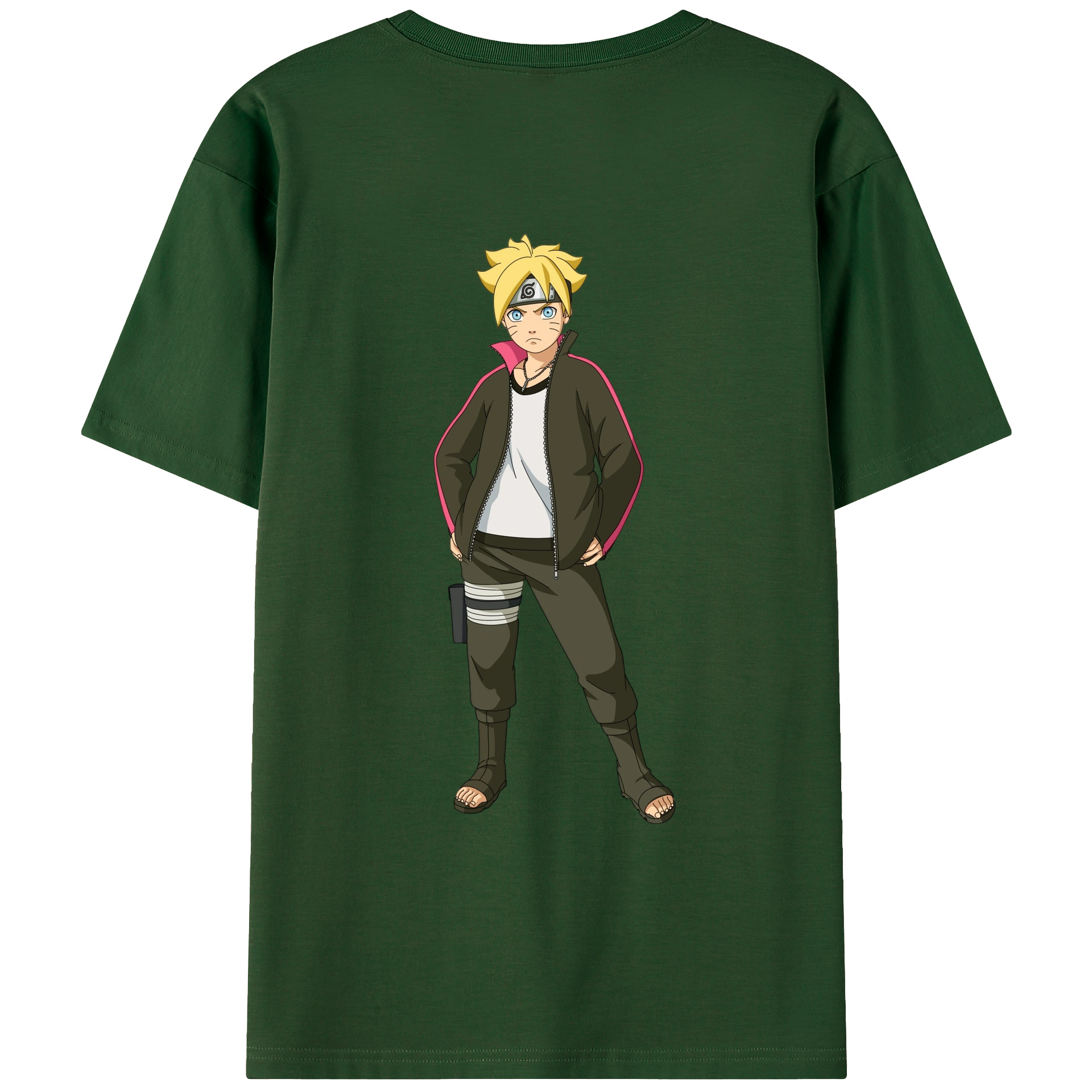 （画像用） NARUTO -ナルト- うずまき ボルト Uzumaki Boruto 綿100％半袖Tシャツ（背面プリント）